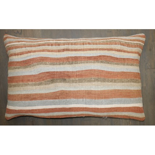 Large Rustic Turkish Kilim Pillow No. p5216