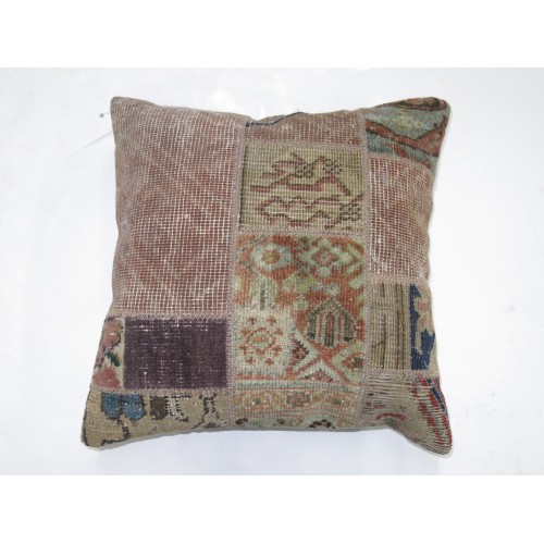 Assortment Rug Patchwork Rug Pillow No. p915