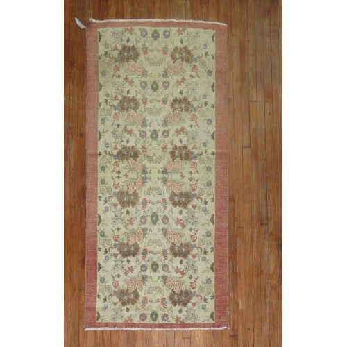 Vintage Turkish Floral Konya Rug No. r1349a