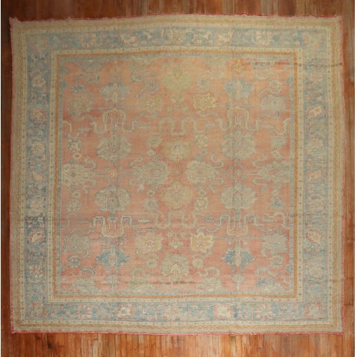 Antique Square Oushak Rug No. r1718