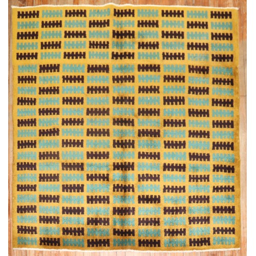 Square Turkish Art Deco Rug No. r2478