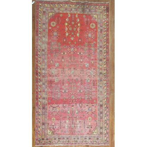 Red Worn Khotan Gallery Rug No. r3959