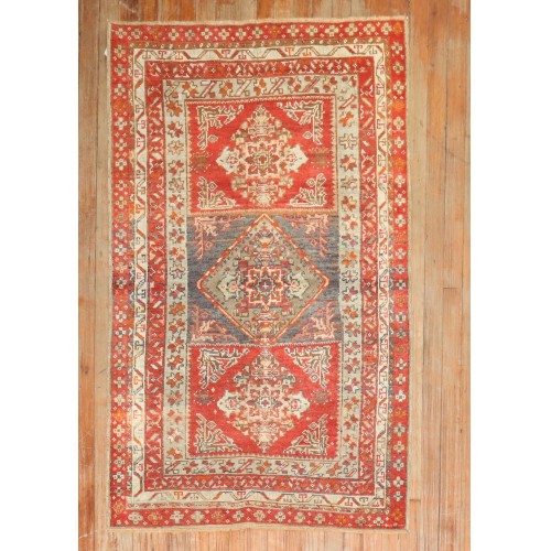 Antique Turkish Sivas Throw Rug No. r4088