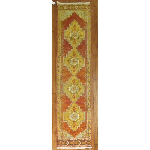 Narrow Umber Turkish Runner No. r4126