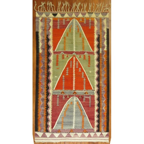 Vintage Turkish Kilim Prayer Rug No. r4307