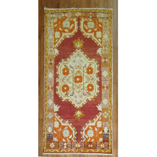 Vintage Turkish Oushak Rug No. r4356