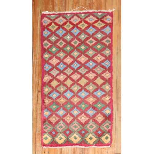 MidCentury Turkish Deco Rug No. r4438