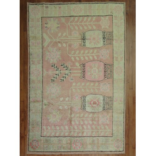 Pink Samarkand Rug No. r4463