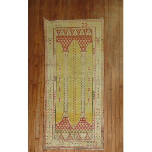 Antique Turkish Prayer Scroll Rug No. r4733