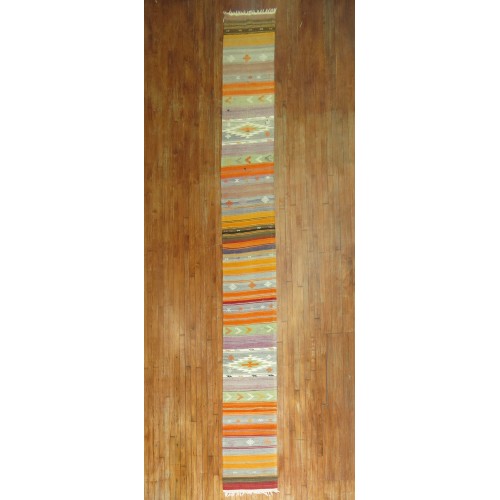 Long Narrow Turkish Kilim Runner No. r4758