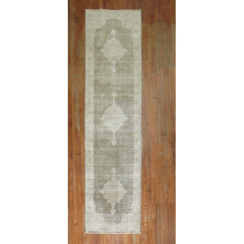 Gray Shabby Chic Turkish Runner No. r4869