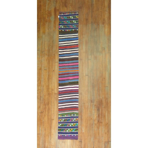 Boho Turkish Kilim Runner No. r4913