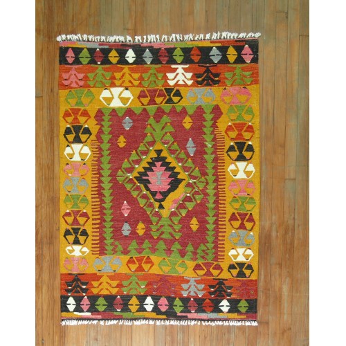 Vintage Turkish Kilim  No. r4930