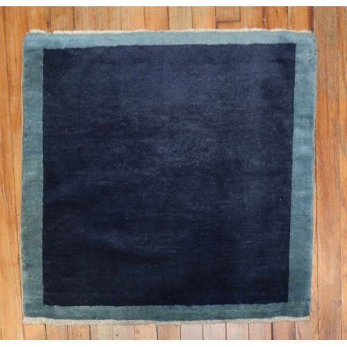 Minimalist Blue Chinese Square Size Mat No. r4937