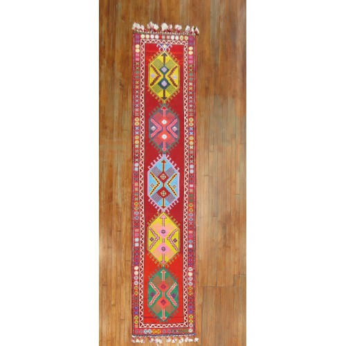 Vintage Turkish Boho Attitude Chic Runner No. r4963