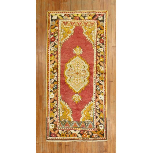 Formal Red Scatter Oushak Rug No. r5120