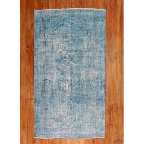 Blue Over-dye Worn Rug No. r5269