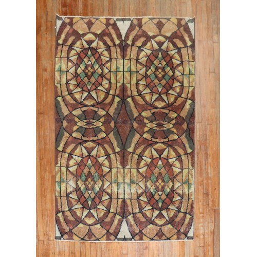 Infamous Turkish Deco Zeki Muren Rug No. r5285