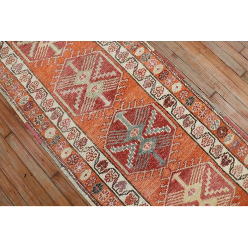 Orange Turkish Long Runner No. r5368