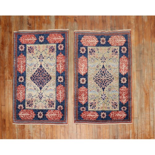 Pair of love poem Tabriz Rugs No. r5412