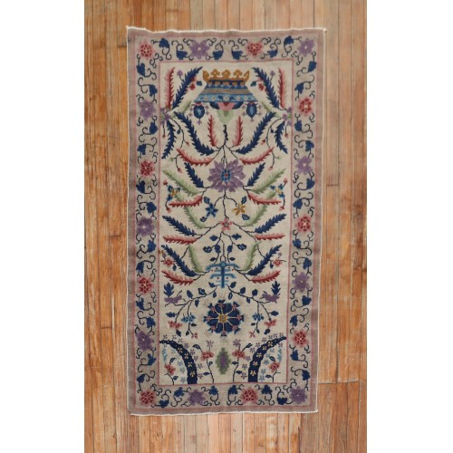 Eclectic Chinese Art Deco Scatter Rug No. r5419