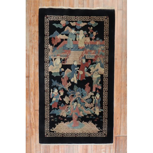 Emperor Empress Chinese Scatter Size 20th Century Rug No. r5420