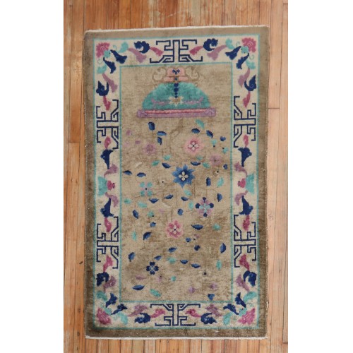 Lovely Brown Chinese Art Deco Rug No. r5464