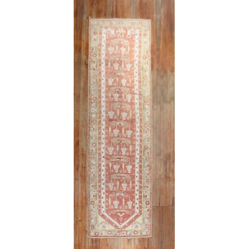 Soft Red Antique Turkish Melas Runner No. r5482