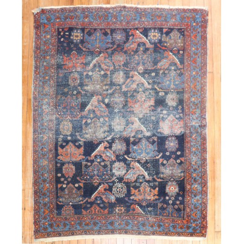 Rustic Worn Persian Rug No. r5511