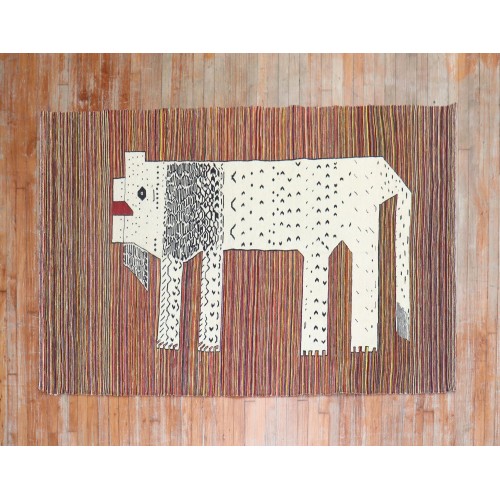 Lion Persian Kilim Wall Hanging No. r5699