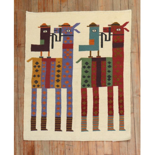 Quirky Persian Kilim No. r5702