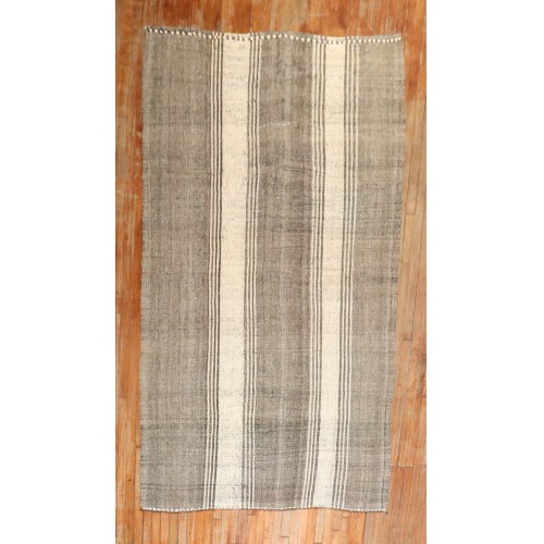 Gray Ivory Turkish Kilim No. r5736