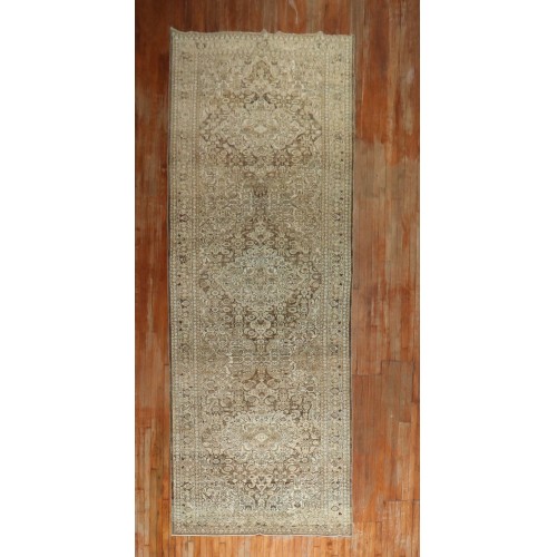 Brown Malayer Antique Corridor Rug No. r5787