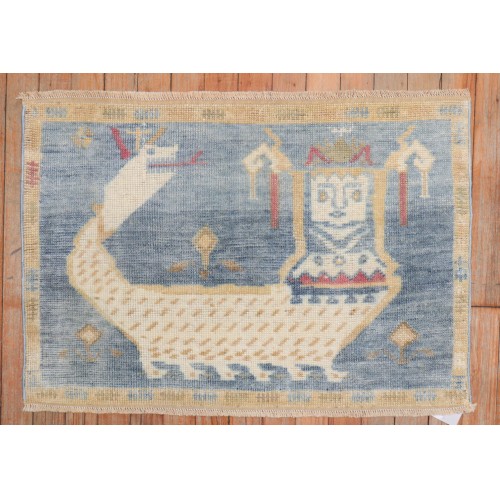 Blue Turkish Pictorial Rug No. r5841