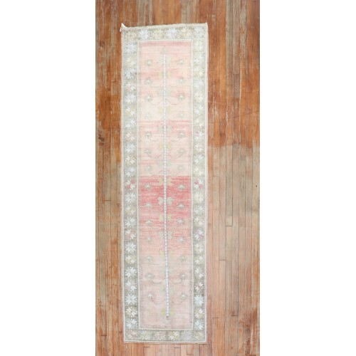 Pink Turkish Anatolian Runner No. r5848