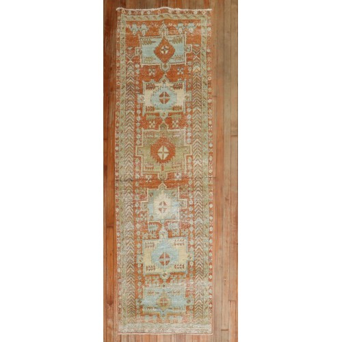 Orange Persian Heriz Runner No. r5869