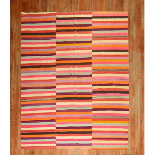 Colorful Striped Size Kilim No. r5891