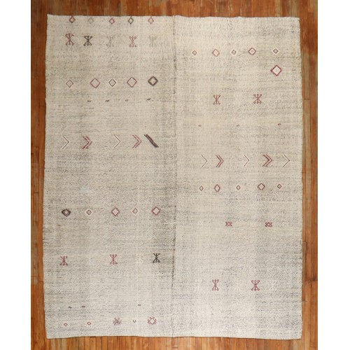 Abstract Vintage Turkish Kilim No. r5895