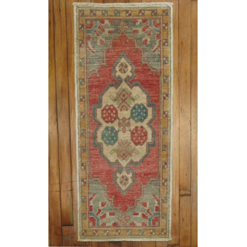 Pink Floral Turkish Rug Mat No. y1783