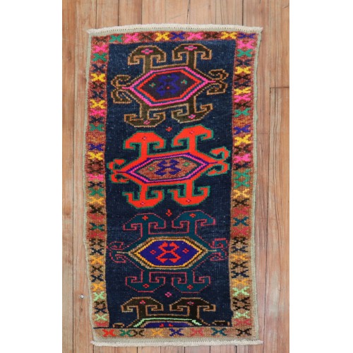 Quirky Mini Turkish Rug No. y1861