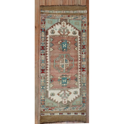 Turkish Anatolian Pistachio Accent Rug No. y1888