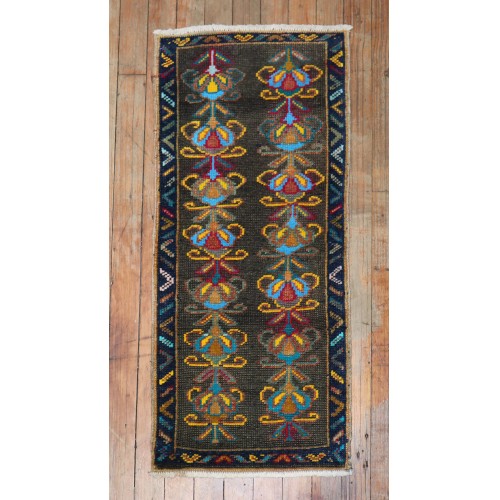 Turkish Vintage Anatolian Brown Rug No. y1901